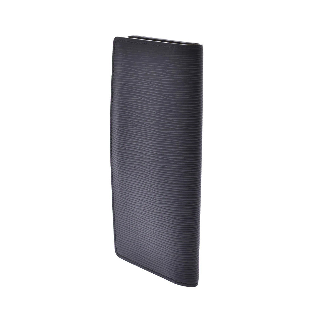 Louis Vuitton Epi Leather Portefeuille Noir Wallet Brazza Long Black